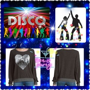 Wildfox Disco Heart BBJ Pullover